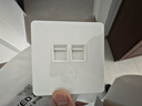 万级超五类网络面板 Cat5e类网线插座二位双口86型 免打式网络信息面板带模块套装 1-145016白色 实拍图