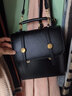 万佳臻 英伦风背包女多功能双肩包迷你小包包单斜跨包小众美式复古书包 【黑色】 实拍图