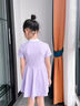 李宁（LI-NING）泳衣女士分体式两件套游泳衣温泉显瘦游泳装备 0922 紫色 M 实拍图