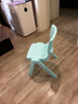 苍槿塑料儿童凳子靠背椅子幼儿园宝宝吃饭餐椅家用防滑加厚熟胶小板凳 浅蓝色 坐高21cm）无脚套 实拍图