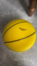 安踏静音篮球5号儿童拍拍球室内无声儿童训练玩具球软皮球静音球 黄色 实拍图