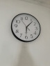 BBA挂钟 家用钟表客厅电子时钟挂墙2024款石英表 14英寸黑色  实拍图