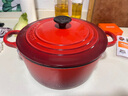 酷彩（Le Creuset）法国进口珐琅锅铸铁22/24/26cm圆形锅汤锅焖蒸炖煮锅煲汤微压锅 【2-4口之家】红色 22cm 实拍图
