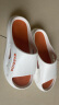 回力居家男士拖鞋室外穿耐磨不易滑臭沙滩凉拖鞋HL02331白橙色42-43码 晒单实拍图