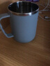 诗嘉丽马克杯带盖304不锈钢咖啡杯男女办公室高颜值泡茶杯家用杯子水杯 抗菌加厚-防烫-商务灰-500ML 无规格 实拍图