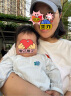 童泰夏季0-6个月婴幼儿男女居家纯棉连体蝴蝶哈衣 TS31J367 蓝色 66  晒单实拍图
