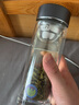 格亚（GEYA）双层玻璃杯高档茶杯男商务办公水杯泡茶杯养生杯子办公定制礼品 金色【AG+抑菌升级款】400ml 实拍图