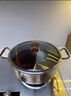 钢米食品级316不锈钢清汤锅家用电磁炉火锅专用大容量家用鸳鸯锅加厚 本色清汤锅（内径） 32cm 实拍图
