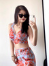 广月蓝2023泳衣女仙气比基尼bikini分体三件套保守显瘦遮肚性感温泉泳装 26001蓝色 L （适合100-110斤） 实拍图