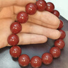 2025蛇年本命年朱砂手串正品男款女士高含量紫金砂单圈转运珠手链 14mm朱砂手串【附鉴定证书】 实拍图