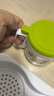 茶花（CHAHUA） 玻璃调料罐调味盒油壶套装厨房带架子糖盐味精罐 3组调味罐【绿色】 实拍图