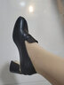 ZHR则则高跟鞋女气质粗跟单鞋百搭乐福鞋女通勤两穿工作小皮鞋 D118黑39 实拍图