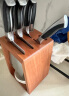 初心乌檀木刀架置物架实木刀具架收纳架可沥水厨房菜刀架厨具架 6个刀槽-适用大部分刀具 实拍图