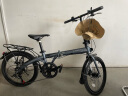 狼途折叠自行车20寸男女超轻便携成人碟刹学生变速单车免安装TR027 暴风灰 晒单实拍图