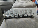 摩森 白酒杯玻璃烈酒杯子弹杯小酒杯一口杯云吞杯烧酒杯清酒杯啤酒杯： 25ml 一口杯*6+6孔亚克力杯架 实拍图