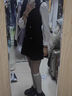 妙奕嘉纯欲长袖连衣裙女裙子黑色衣服女装新品春秋季新款小个子气质高级 假两件双排扣蝴蝶结丝带连衣裙 L 【建议105-115斤】 实拍图