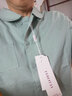衣典零一（LEDIALYI）2025夏季女装新款休闲洋气中年短袖棉麻衬衫女夏天短款薄衬衣上衣 绿色 M （推荐90-115斤） 实拍图