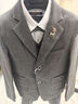 罗蒙儿童西装套装男童春秋季礼服花童主持人演出服男孩西服 灰色 130 实拍图