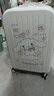 袋鼠（KANGAROO）玉桂狗卡通行李箱女学生拉杆箱可爱儿童多功能密码箱高颜值旅行箱 纯白色【玉桂狗】多功能充电款 26英寸 【大学适用】 实拍图