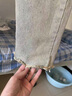 衣然呈品美式黄泥染破洞水洗牛仔裤男士潮牌宽松直筒高街秋冬新款休闲裤子 黄泥染 XL【建议120-135斤】 实拍图