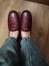 鮟鱇 老北京布鞋女冬季加绒保暖中老年妈妈棉鞋软底 78977 红色 35 实拍图