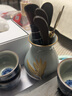龙寅茶道六君子套装黑檀木茶针茶匙杯叉茶艺功夫茶具泡茶工具 汝窑浮雕六君子 实拍图