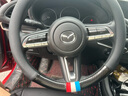 达珀德 方向盘套汽车真皮把套四季通用防滑专用碳纤牛皮免手缝 适用于 马自达3昂克赛拉CX5 CX4马自达6阿特兹CX8 圆型真皮碳纤【黑色款+运动标】 实拍图