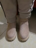 回力（Warrior）官方女鞋雪地靴子女冬季中筒休闲女靴皮毛加绒棉鞋保暖鞋 米色39 实拍图