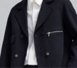 杰帝梵（J.D.V）男装春秋新品短款黑色双面呢大衣商务休闲羊毛茄克外套上衣 黑色 175/96B 晒单实拍图