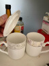 洁雅杰陶瓷茶杯 带盖水杯子(350ml)陶瓷茶杯陶瓷办公杯6只装 中华杯 实拍图