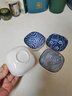 舍里日式陶瓷小碟子家用寿司酱油碟味碟干果碟拼盘小吃碟火锅店蘸料碟 花海+樱花【两个装】 3.75英寸正方碟 实拍图