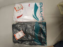 李宁（LI-NING）羽毛球服套装成人专业比赛运动服速干短袖圆领训练排汗团购印字 男子/白色上衣/黑色长裤 套装 XL 实拍图