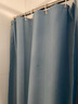 蓓柅高档纯色浴帘防水布浴室帘卫生间加厚涤纶洗澡间帘子淋浴隔断挂帘 雾蓝色 宽100*高180cm 实拍图