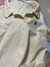 独束大码女装减龄娃娃领休闲POLOT恤2024年夏季新款简约气质上衣 米杏色 M (尺码：1) 拍前和客服确认尺码 实拍图