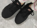 安踏运动鞋女鞋秋冬新款防水皮面跑步鞋休闲鞋百搭轻便软底减震小白鞋 【皮面防泼水】黑-9 38 (235mm) 实拍图