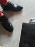觅艳男士商务正装内增高皮鞋男透气韩版真皮休闲英伦男鞋子青年结婚鞋 黑色（增高款6CM） 38 实拍图