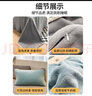 南极人（Nanjiren）牛奶绒被套200x230cm单件冬季加绒加厚1.5被罩珊瑚绒法兰绒被子套 贝壳边-繁星蓝-灰【双面加绒】 1.2m床单款三件套-被套150x200cm 实拍图