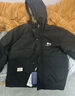 罗蒙（ROMON）秋冬加棉加厚外套男士青年棉衣服休闲连帽工装款防风夹克冲锋衣男 M1119黑色 2XL 实拍图