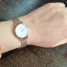 丹尼尔惠灵顿（DanielWellington）dw手表女 简约时尚欧美腕表石英女士手表 生日礼物送女友 28mm女表-白盘玫瑰金钢带/DW219 实拍图