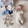 奥智嘉新生儿礼物手摇铃0-3个月婴儿玩具可啃咬牙胶安抚满月礼盒17件套 实拍图