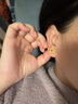 航民首饰 黄金耳钉足金古法珐琅四方如意耳饰XYJ1255 1.72g 现货 工费200元 实拍图