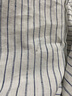 无印良品 MUJI 女式 麻 水洗 开领半袖连衣裙 女装汉麻裙子夏季 BC2JLA4S 米白色条纹 L 165/88A 实拍图