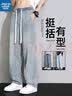 真维斯（Jeanswest）牛仔裤男士2026春秋新款潮牌宽松直筒阔腿裤松紧腰休闲长裤子男款 H36复古蓝+运费险 L 【120-140斤】 实拍图