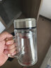 天喜（TIANXI） 玻璃杯双层隔热防烫茶杯便携商务办公杯男士大容量泡茶杯水杯 【钢本色】600ml 实拍图