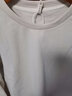 可然朴简【自恒】 经典简约基础款高档长绒棉纯棉圆领短袖T恤上衣女装 布丁奶白 M 实拍图