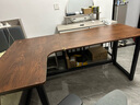 蔓斯菲尔 转角电脑桌电竞桌台式家用转角书桌书架组合办公桌写字台 单桌北美黑胡桃色左款160x100 L型宽大桌面 实拍图