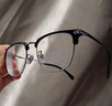 科洛德专业配近视眼镜可配度数男女防蓝光散光变色防雾眉线墨镜半框纯钛 A款钛合金镜框-黑银色 配科洛德-1.67极薄防蓝光镜片[0-800度] 实拍图