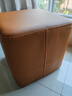 铭冠尚森皮革矮凳家用简约沙发凳卧室化妆椅客厅方凳软包小板凳家用小凳子 棕色35*35*35cm 整装 实拍图