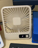 雅兰仕小风扇桌面台式挂壁风扇小型办公室学生宿舍家用usb电风扇户外便携移动大风力轻音充电式手持电扇 插电款卡其+5档风速+轻音大风力 实拍图