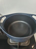 归.禾器24CM珐琅铸铁汤锅搪瓷家用生铁煲汤锅不易粘锅电磁炉通用双耳炖锅 珐琅炖锅【黛蓝】 24cm 实拍图